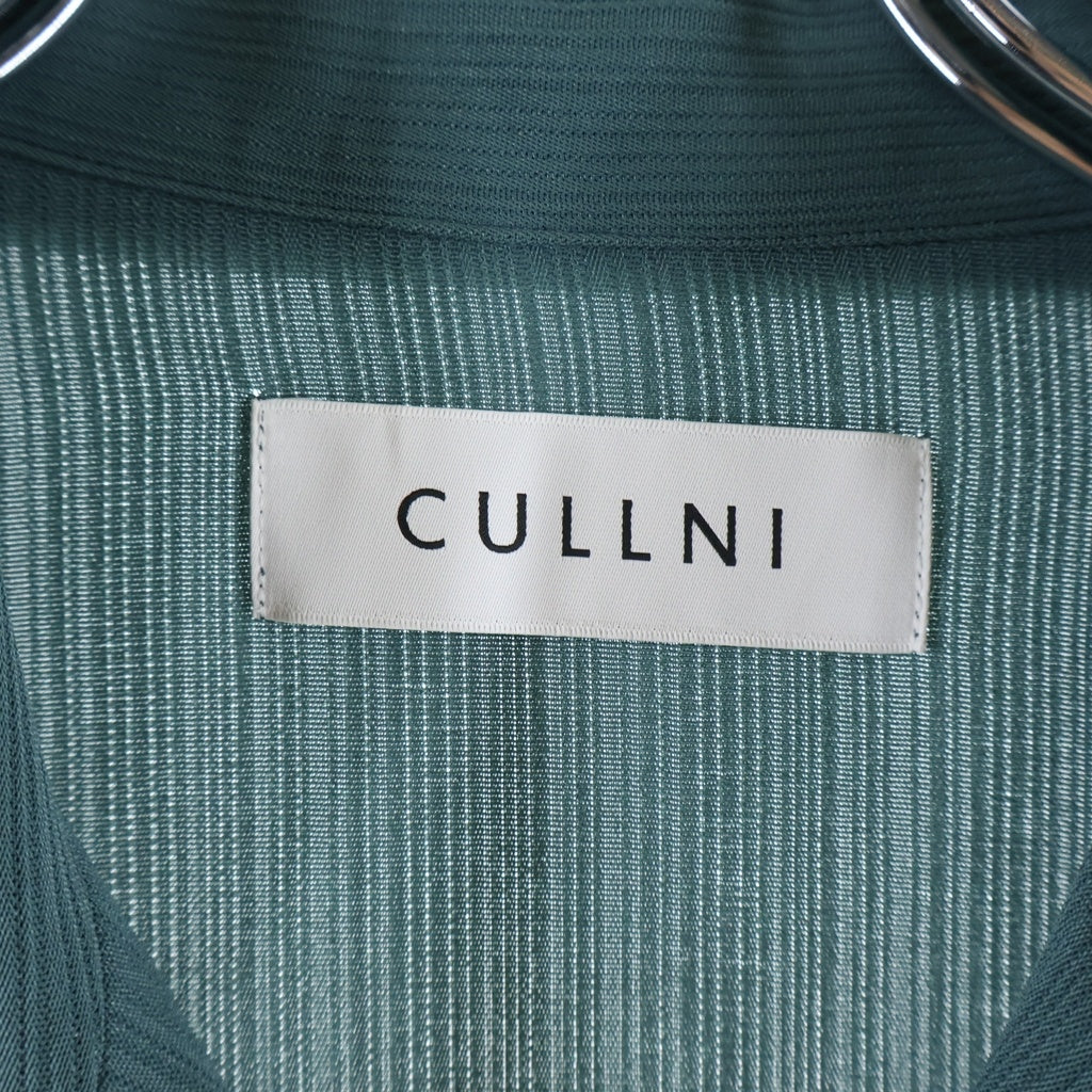 CULLNI(クルニ) プリーツシャツ ポリエステル グリーン