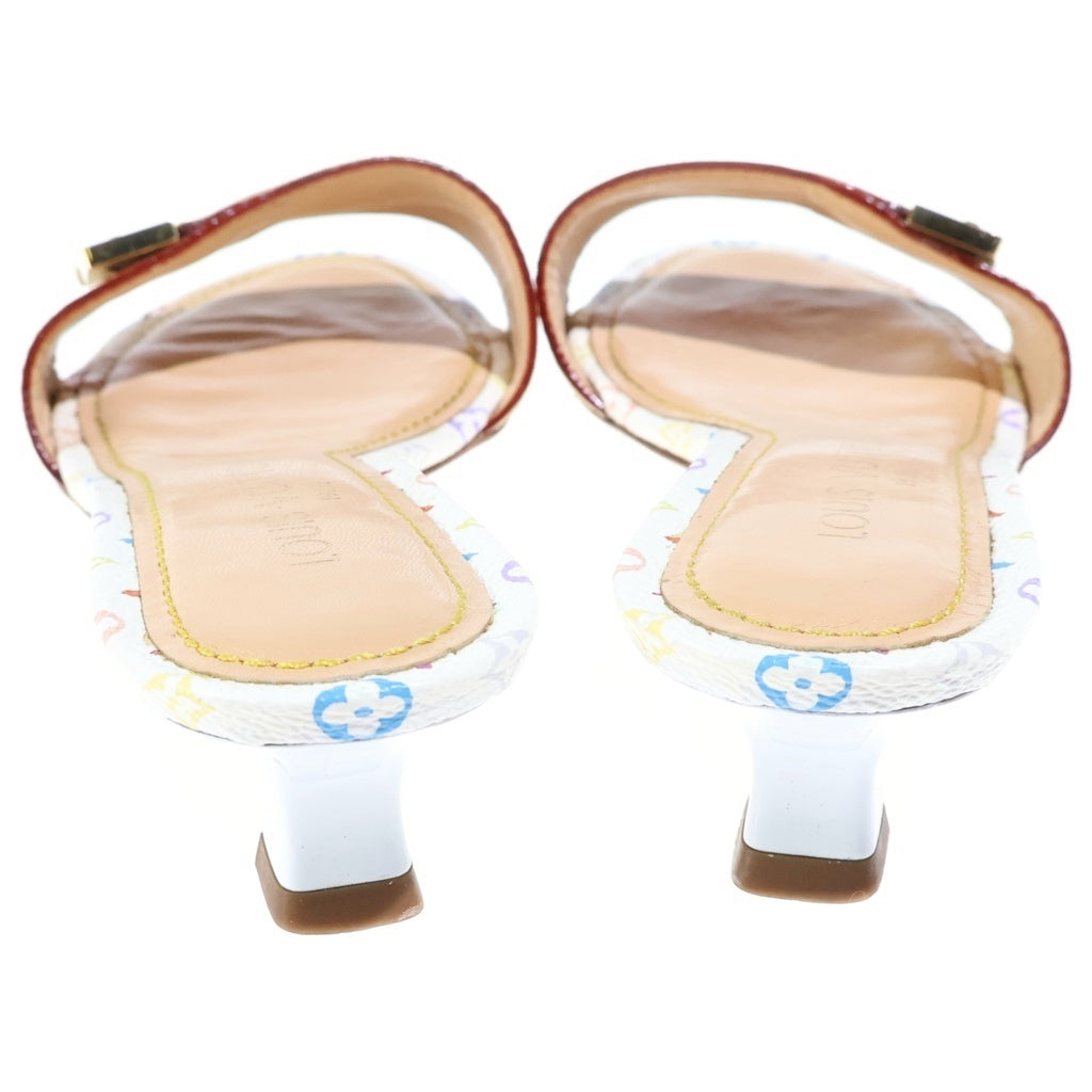 LOUIS VUITTON(ルイヴィトン) モノグラムマルチカラー サンダル PVC×レザー ホワイト レディース