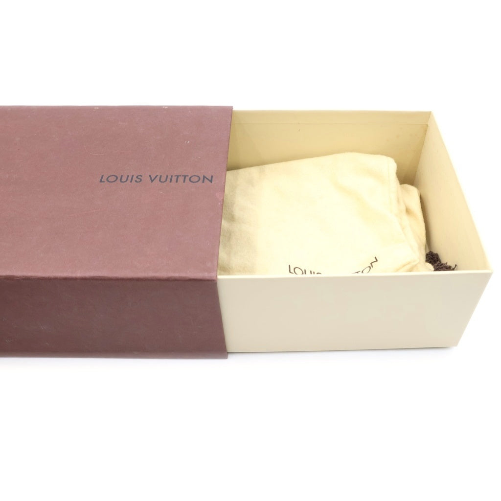 LOUIS VUITTON(ルイヴィトン) ダミエ ソバージュ ハラコ ロゴキューブ ヒールパンプス ブラウン レディース