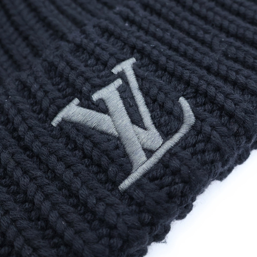 LOUIS VUITTON(ルイヴィトン) ビーニー オンリー LV ニット帽 ウール ロゴ刺繍 ノワール ブラック M77277