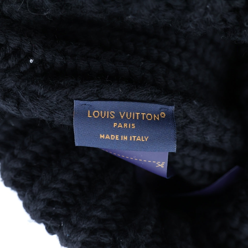 LOUIS VUITTON(ルイヴィトン) ビーニー オンリー LV ニット帽 ウール ロゴ刺繍 ノワール ブラック M77277
