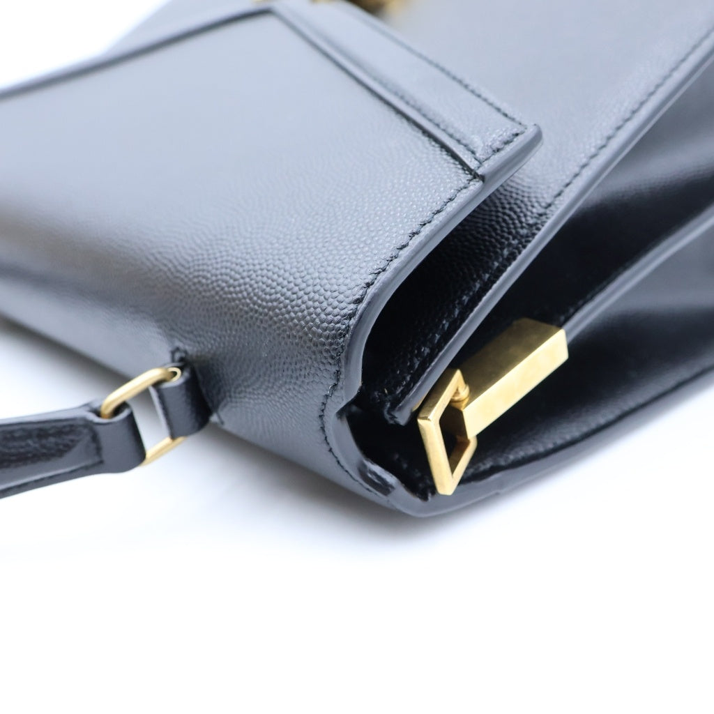 SAINT LAURENT PARIS(サンローランパリ) カサンドラ トップハンドル ハンドバック 2wayショルダー レザー ブラック 623931 レディース