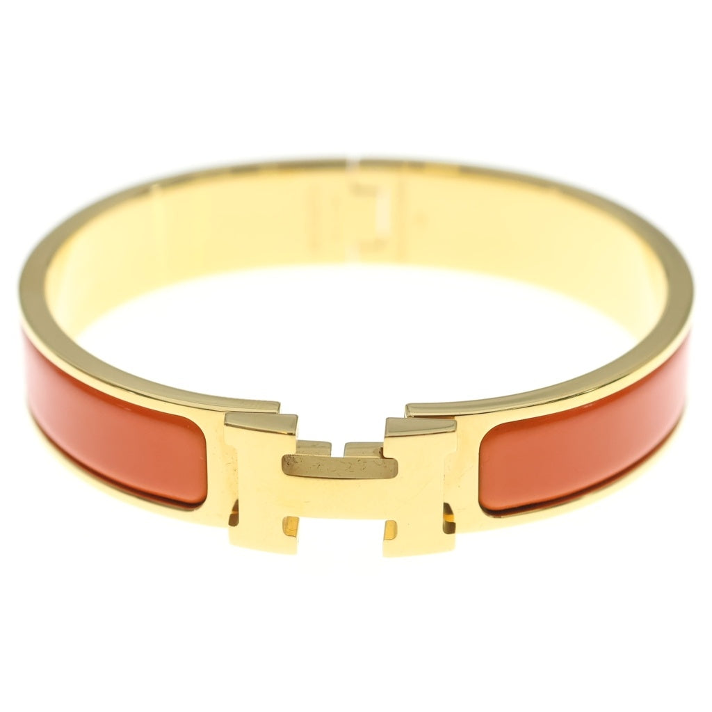 HERMES(エルメス) クリックH オレンジ ゴールド金具 ブレスレット バングル レディース
