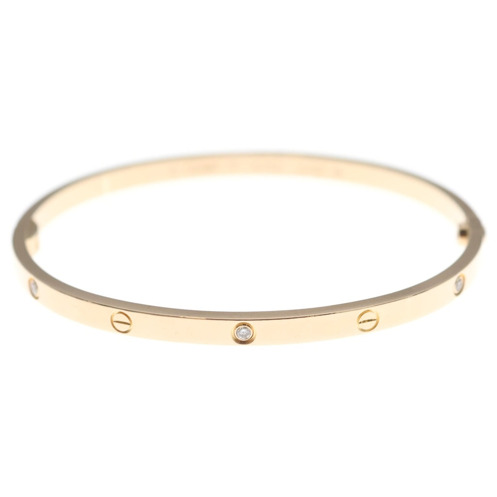 Cartier(カルティエ) ラブ ブレス SM ハーフダイヤ ピンクゴールド 6PD Au750PG #17 ブレスレット バングル レディース
