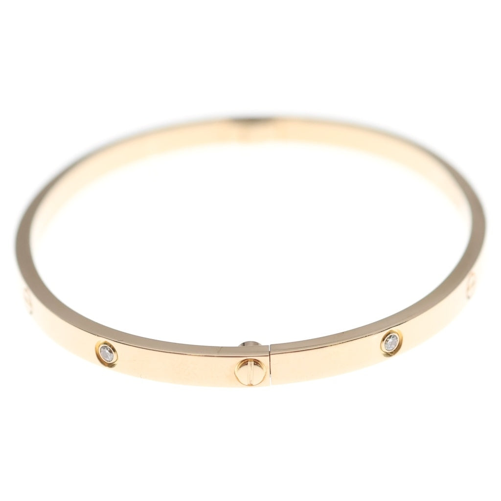 Cartier(カルティエ) ラブ ブレス SM ハーフダイヤ ピンクゴールド 6PD Au750PG #17 ブレスレット バングル レディース