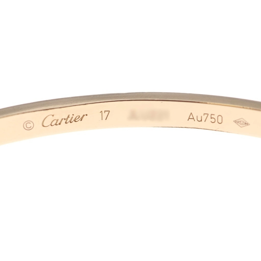 Cartier(カルティエ) ラブ ブレス SM ハーフダイヤ ピンクゴールド 6PD Au750PG #17 ブレスレット バングル レディース