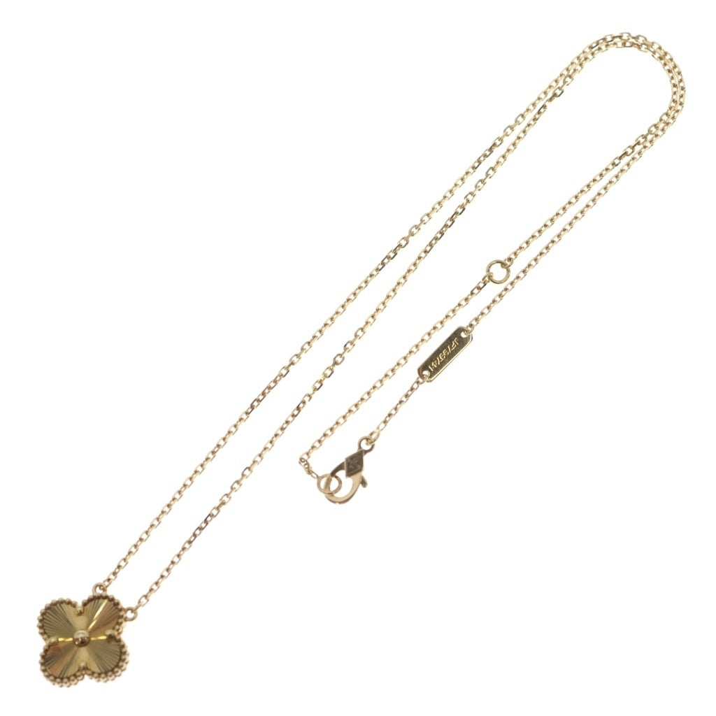 Van Cleef & Arpels(ヴァンクリーフアンドアーペル) ヴィンテージアルハンブラ ギヨシェ ネックレス イエローゴールド Au750YG VCARP4KL00 レディース