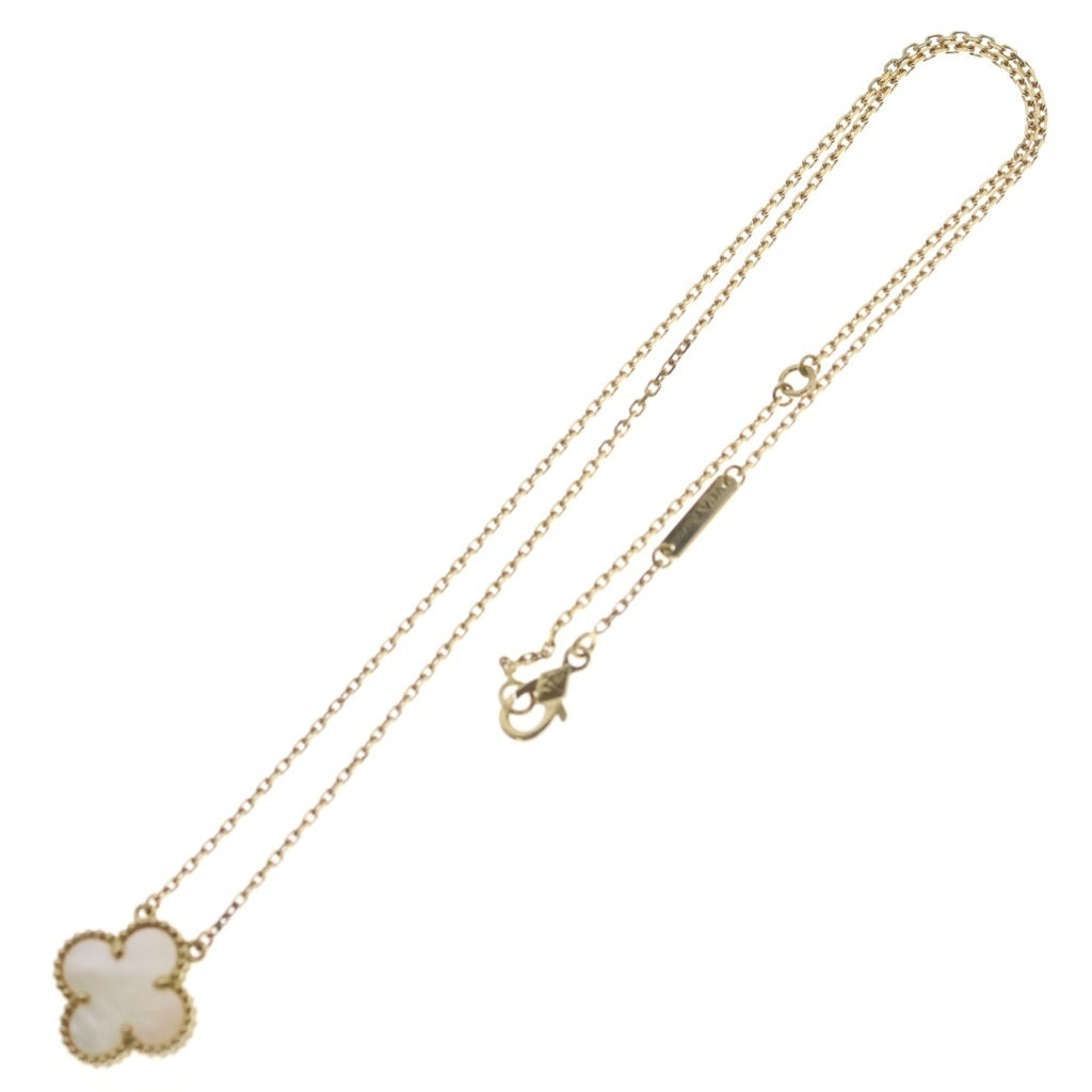 Van Cleef & Arpels(ヴァンクリーフアンドアーペル) ヴィンテージアルハンブラ マザーオブパール ネックレス イエローゴールド Au750YG VCARA45900 レディース