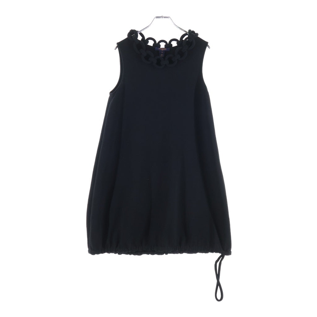 LOUIS VUITTON(ルイヴィトン) 22SS Balloon Dress シンチバルーンドレス ワンピース ウール ブラック W221A UVF FMDR55 レディース