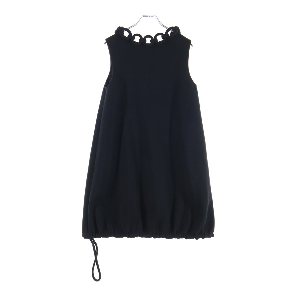 LOUIS VUITTON(ルイヴィトン) 22SS Balloon Dress シンチバルーンドレス ワンピース ウール ブラック W221A UVF FMDR55 レディース
