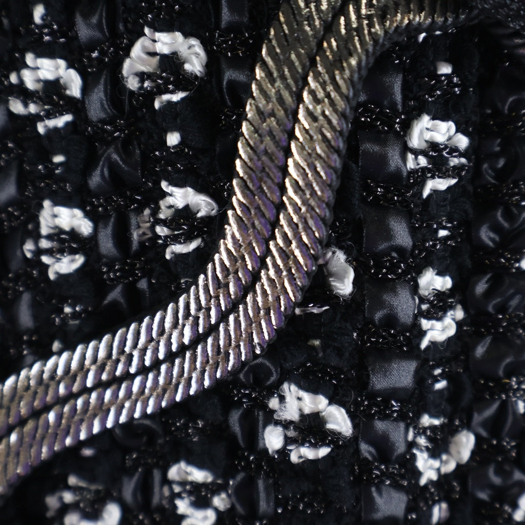 LOUIS VUITTON(ルイヴィトン) 22SS Chain Sleeveless Dress チェーン装飾 ノースリーブドレス ワンピース フロントジップ ツイード ブラック RW221B NJ0 FMDB29 レディース