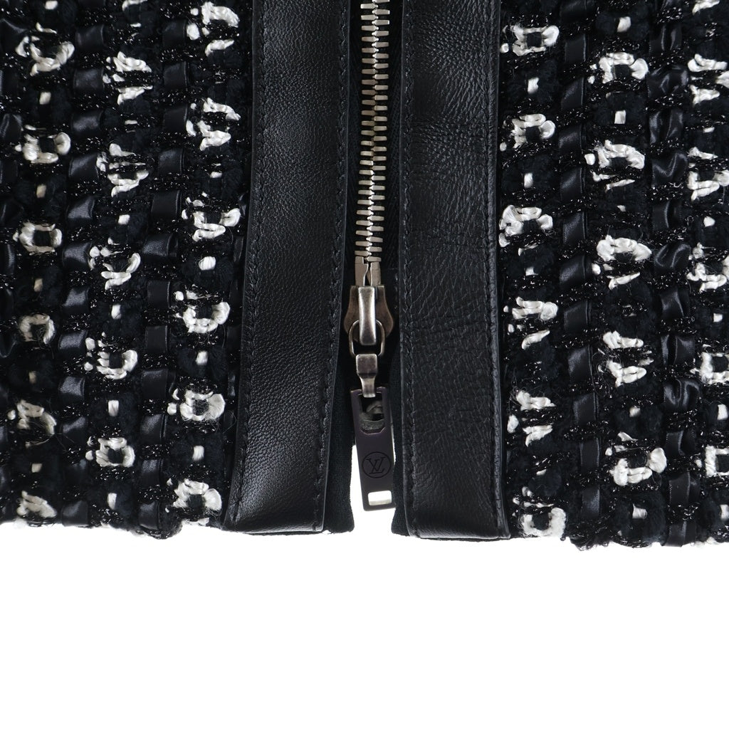 LOUIS VUITTON(ルイヴィトン) 22SS Chain Sleeveless Dress チェーン装飾 ノースリーブドレス ワンピース フロントジップ ツイード ブラック RW221B NJ0 FMDB29 レディース