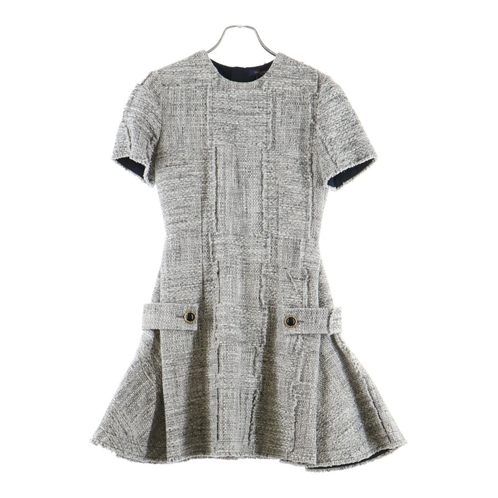 LOUIS VUITTON(ルイヴィトン) ワンピース ノーカラー ツイード グレー RW221B MR2 FMRO77 レディース