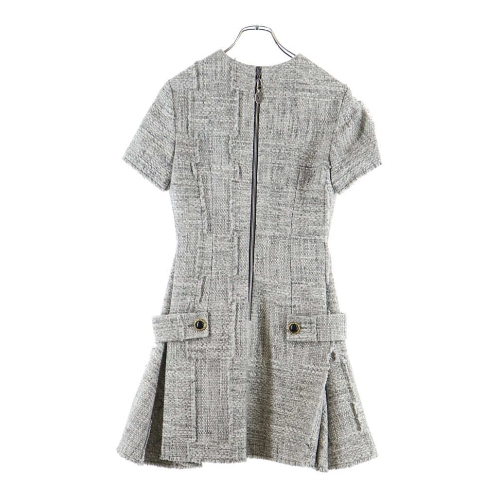 LOUIS VUITTON(ルイヴィトン) ワンピース ノーカラー ツイード グレー RW221B MR2 FMRO77 レディース