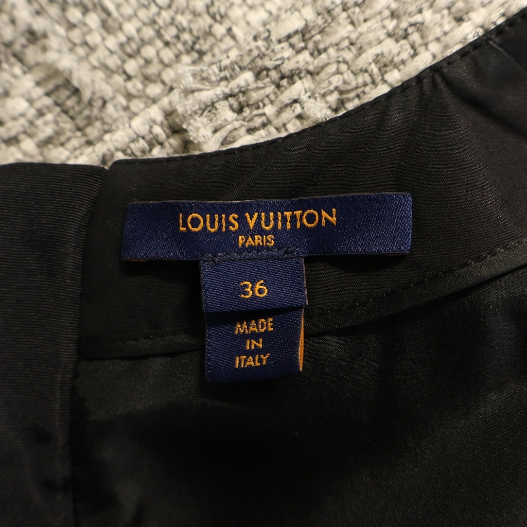 LOUIS VUITTON(ルイヴィトン) ワンピース ノーカラー ツイード グレー RW221B MR2 FMRO77 レディース
