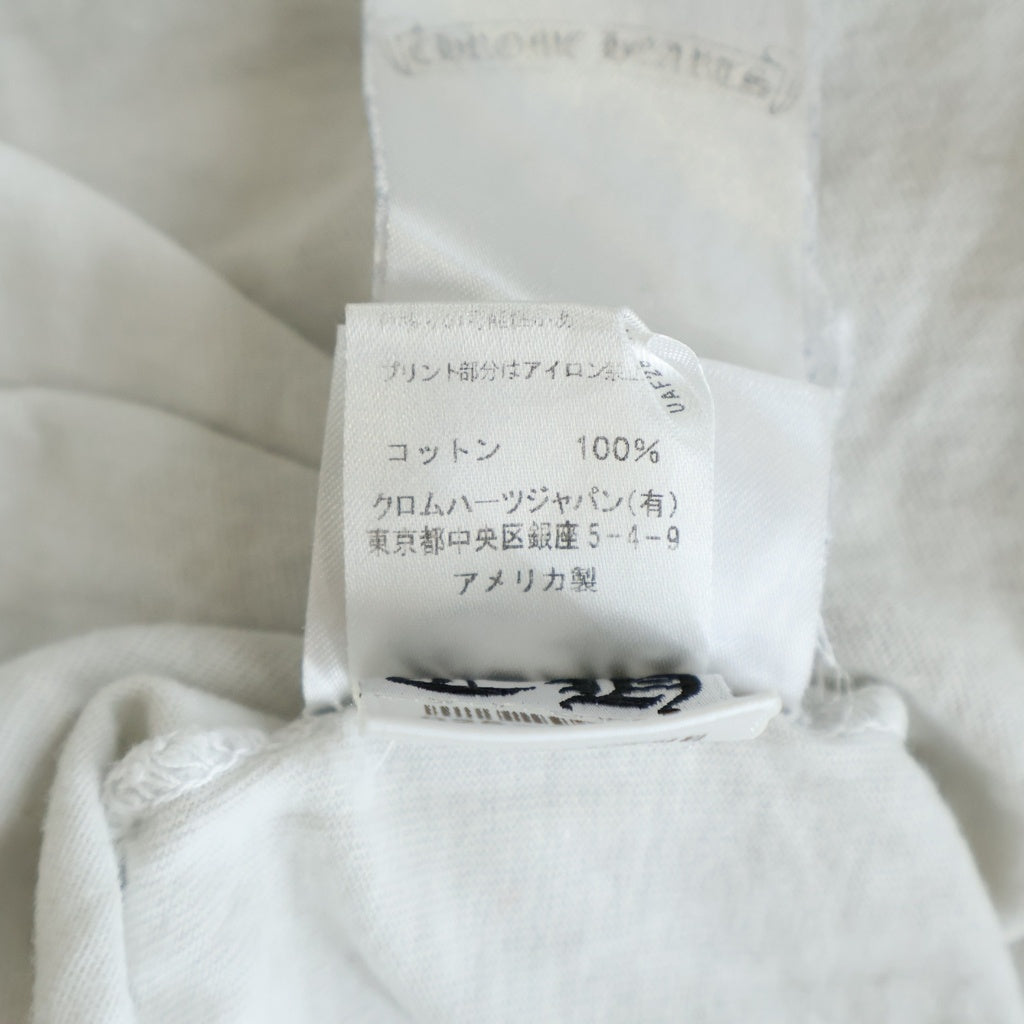 CHROME HEARTS(クロムハーツ) ポケット ロゴ プリント Tシャツ 半袖 ホワイト