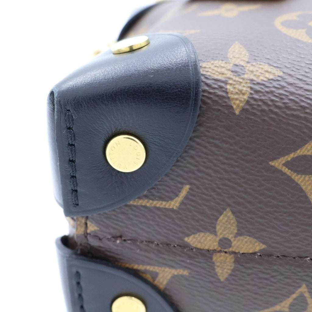 LOUIS VUITTON(ルイヴィトン) モノグラムキャンバス プティット・マル スープル 2WAYハンドバッグ チェーンショルダーバッグ ブラウン×ノワール レザー×PVC M45571 ゴールド金具 レディース