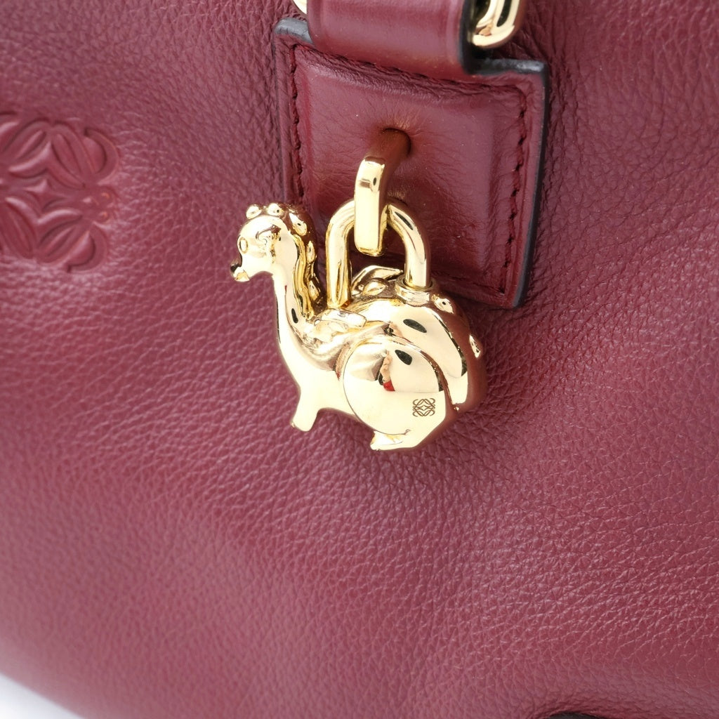 LOEWE(ロエベ) アマソナ28 YEAR OF THE DRAGON イヤー オブ ザ ドラゴン ハンドバック レザー ボルドー レディース