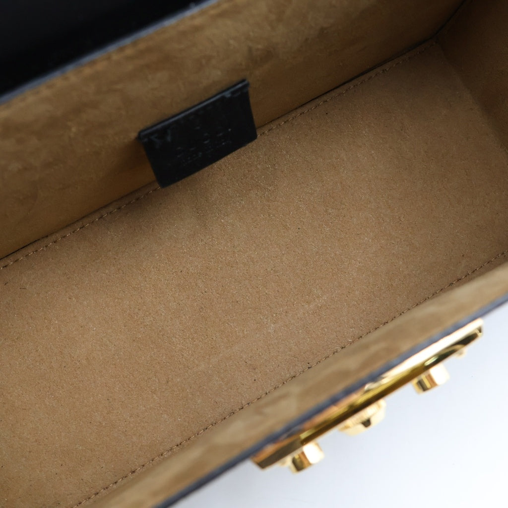 GUCCI(グッチ) GGスモール バンブー パドロック 2WAYチェーンショルダーバッグ ハンドバッグ ベージュ PVCレザー 603221 ゴールド金具 レディース