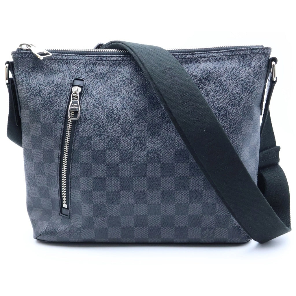 LOUIS VUITTON(ルイヴィトン) ダミエグラフィット ミックPM ショルダーバッグ ブラック レザー×PVC N41211 シルバー金具 レディース