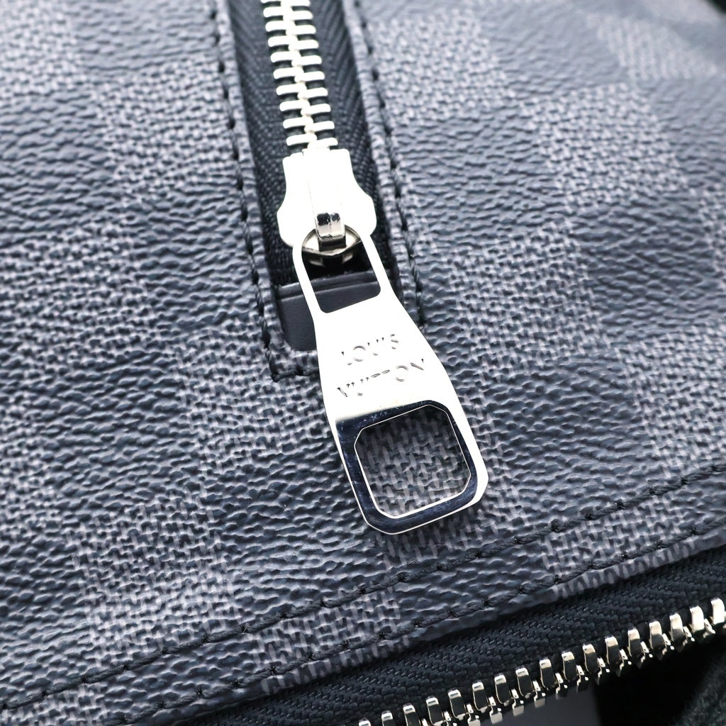 LOUIS VUITTON(ルイヴィトン) ダミエグラフィット ミックPM ショルダーバッグ ブラック レザー×PVC N41211 シルバー金具 レディース