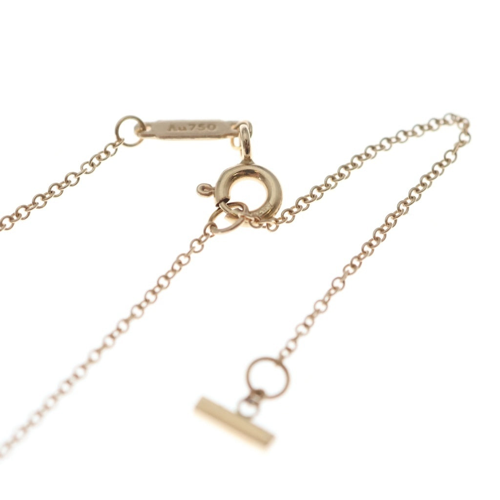 TIFFANY & Co.(ティファニー) Tスマイル ミニ 10P ピンクサファイヤ ネックレス K18PG ピンクゴールド レディース