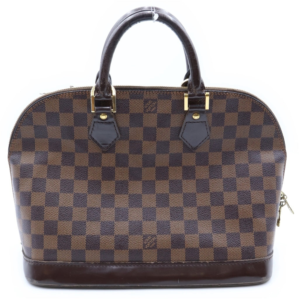 LOUIS VUITTON(ルイヴィトン) ダミエ アルマPM ハンドバッグ ブラウン レザー×PVC N53151 ゴールド金具 レディース