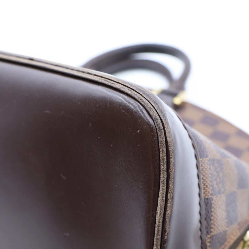 LOUIS VUITTON(ルイヴィトン) ダミエ アルマPM ハンドバッグ ブラウン レザー×PVC N53151 ゴールド金具 レディース
