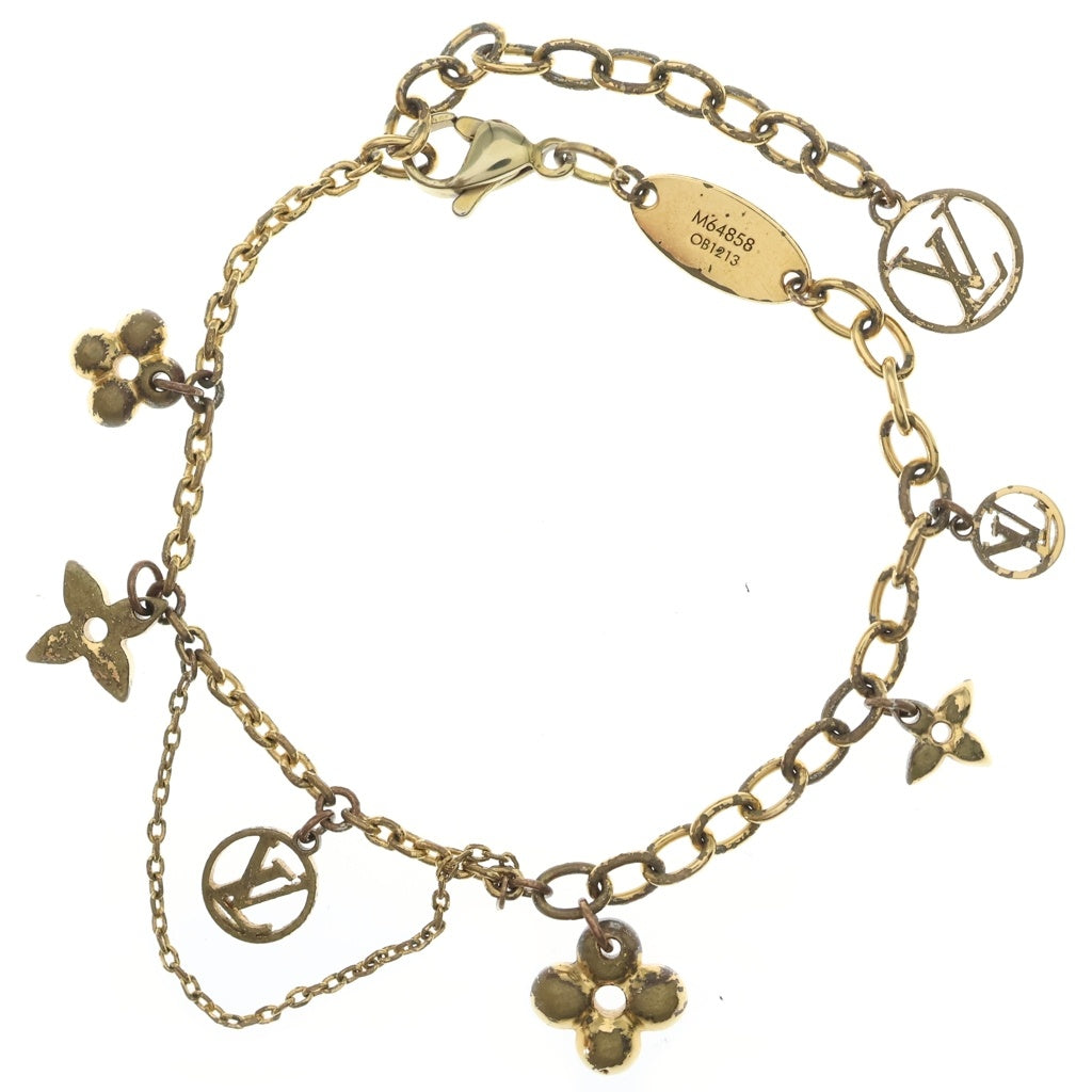 LOUIS VUITTON(ルイヴィトン) ブルーミング LVサークル チェーン ブレスレット ゴールド M64858 レディース