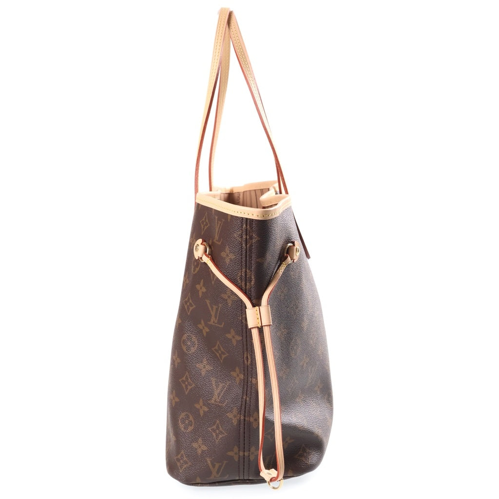 LOUIS VUITTON(ルイヴィトン) モノグラム ネヴァーフルMM ハンドバッグ トートバッグ ブラウン レザー×PVC M40995 ゴールド金具 レディース
