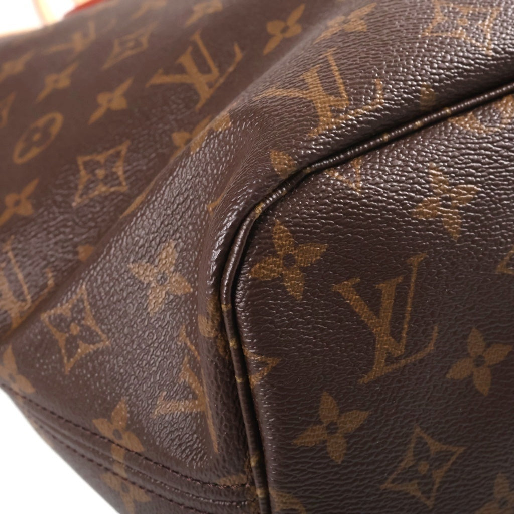 LOUIS VUITTON(ルイヴィトン) モノグラム ネヴァーフルMM ハンドバッグ トートバッグ ブラウン レザー×PVC M40995 ゴールド金具 レディース