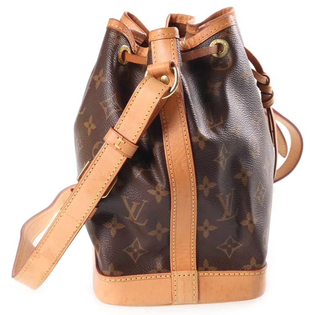 LOUIS VUITTON(ルイヴィトン) モノグラム ノエBB ショルダーバッグ ブラウン レザー×PVC M46983 ゴールド金具 レディース