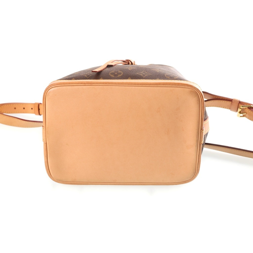 LOUIS VUITTON(ルイヴィトン) モノグラム ノエBB ショルダーバッグ ブラウン レザー×PVC M46983 ゴールド金具 レディース