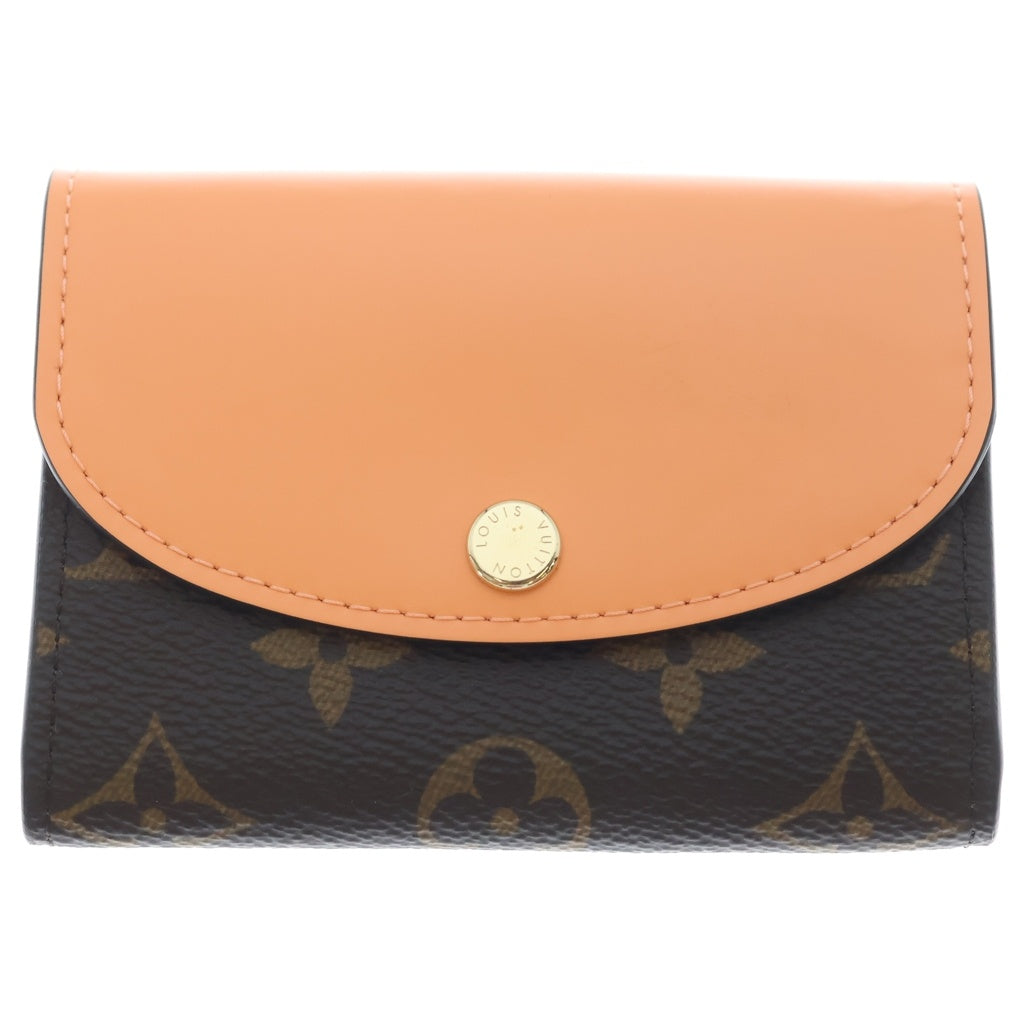 LOUIS VUITTON(ルイヴィトン) モノグラム ポルトモネ・ロザリ コンパクトウォレット 財布 ブラウン×オレンジ PVC×レザー M83581 ICタイプ レディース