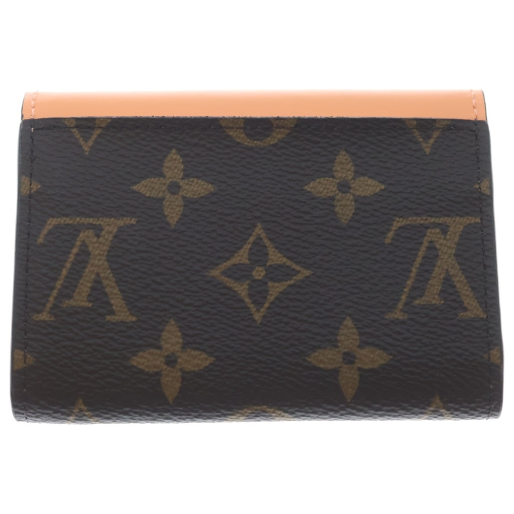 LOUIS VUITTON(ルイヴィトン) モノグラム ポルトモネ・ロザリ コンパクトウォレット 財布 ブラウン×オレンジ PVC×レザー M83581 ICタイプ レディース