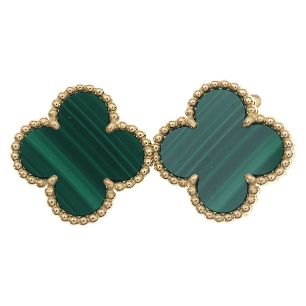 Van Cleef & Arpels(ヴァンクリーフアンドアーペル) ヴィンテージアルハンブラ マラカイト ピアス グリーン×イエローゴールド Au750YG VCARO3QL00 レディース