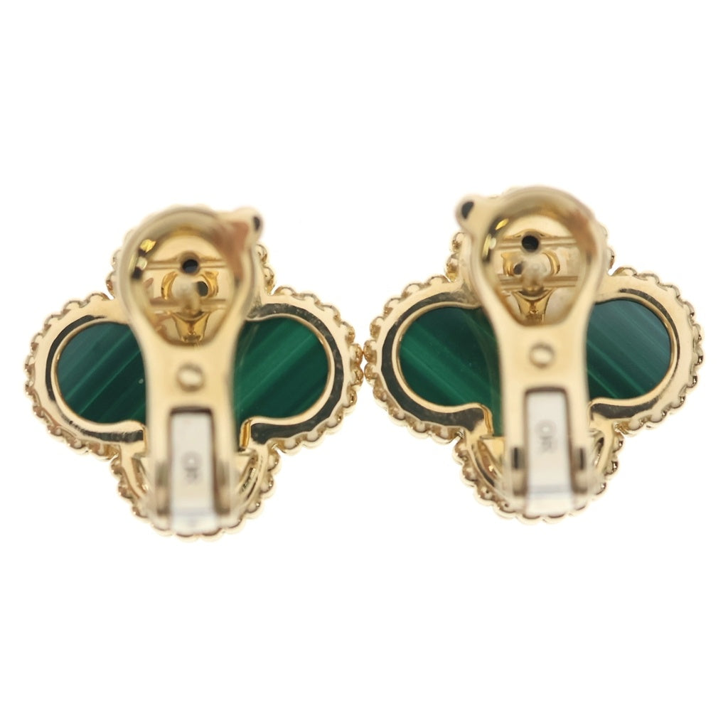 Van Cleef & Arpels(ヴァンクリーフアンドアーペル) ヴィンテージアルハンブラ マラカイト ピアス グリーン×イエローゴールド Au750YG VCARO3QL00 レディース