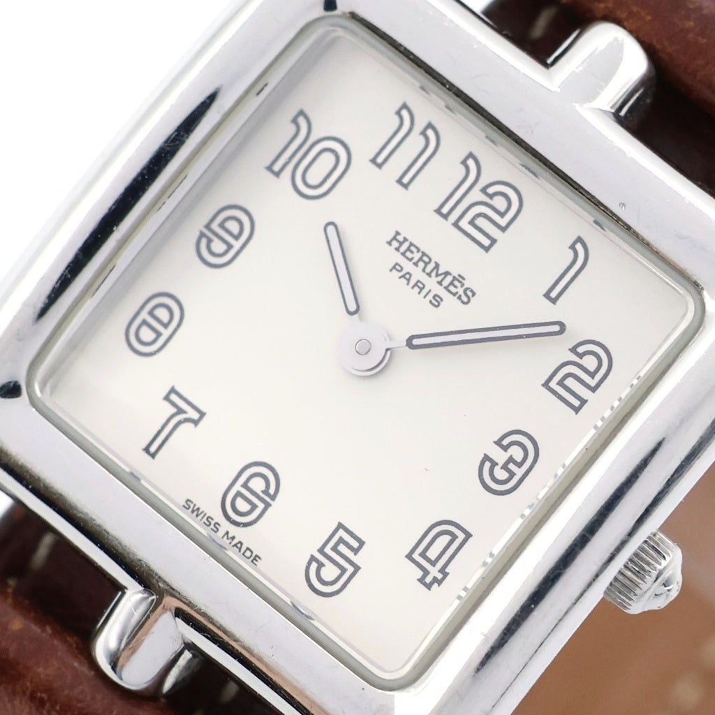 HERMES(エルメス) ケープコッド SS/QZ ステンレススチール クォーツ 革ベルト 白文字盤 CC1.210 レディース