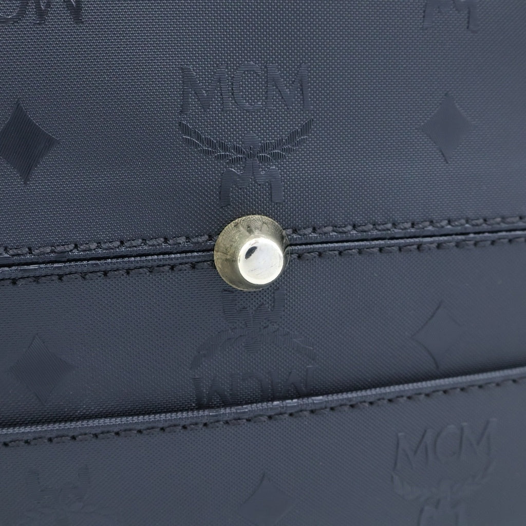 MCM(エム シー エム) ミニ ボストンバック 2wayショルダー レザー キャンバス ブラック レディース