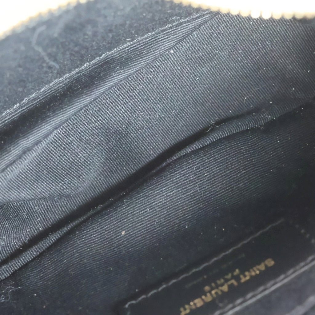 SAINT LAURENT PARIS(サンローランパリ) ムートン ボディバッグ ショルダーバッグ ベージュ ボア 614040 ゴールド金具 レディース