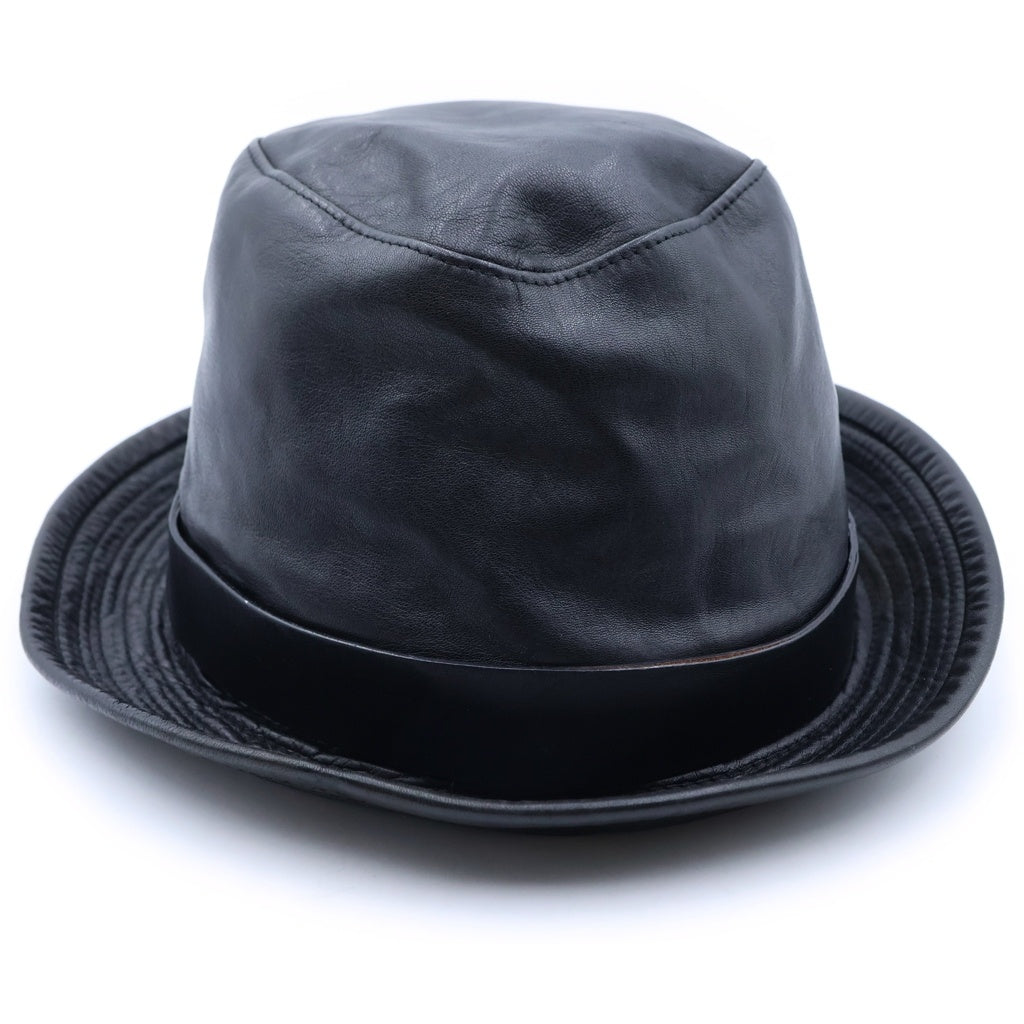 GUCCI(グッチ) ■GG金具 ハット レザー 黒