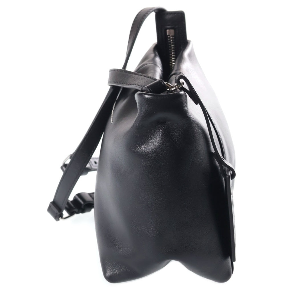 MM6 Maison Margiela(エムエムシックスメゾンマルジェラ) ジャパニーズ フォルデッド ショルダーバッグ レザー ブラック SB5ZH0032 P8805 レディース