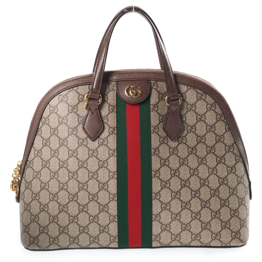 GUCCI(グッチ) GGスプリーム オフィディア シェリーライン PVC レザー 2WAY ハンド ショルダーバッグ ベージュ 524533 レディース