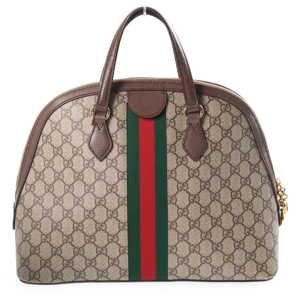 GUCCI(グッチ) GGスプリーム オフィディア シェリーライン PVC レザー 2WAY ハンド ショルダーバッグ ベージュ 524533 レディース