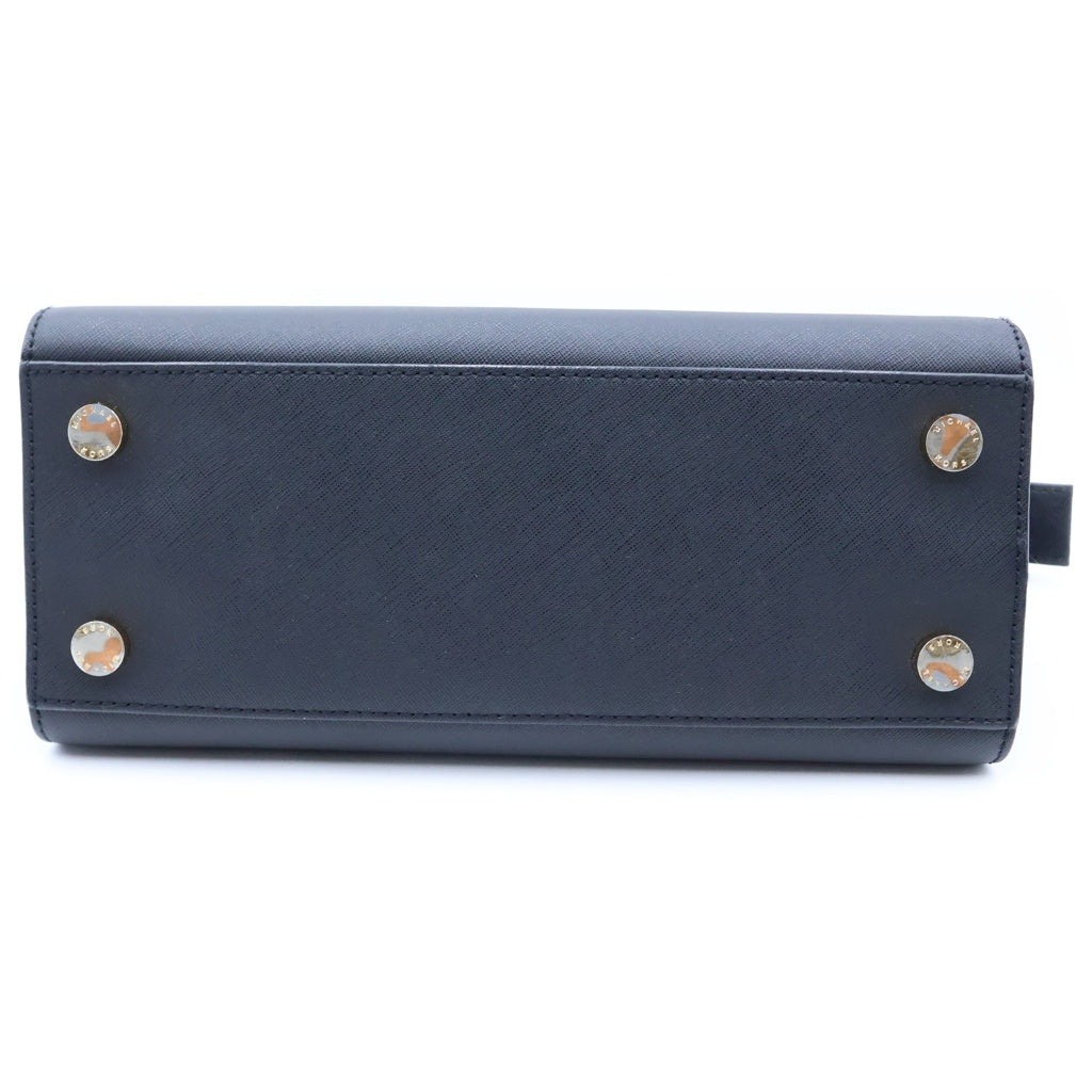 MICHAEL KORS(マイケルコース) ロゴ レザー 2WAY ハンド ショルダーバッグ ブラック ゴールド金具 レディース