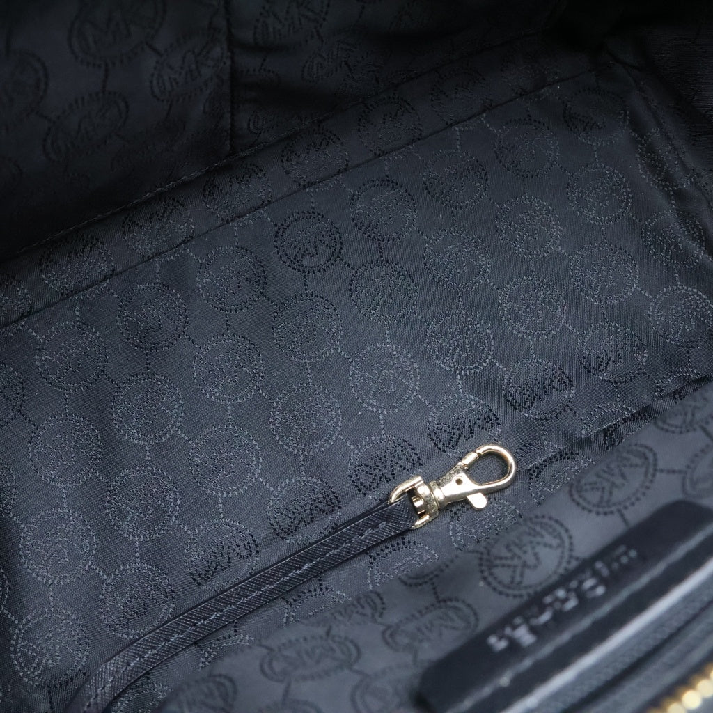MICHAEL KORS(マイケルコース) ロゴ レザー 2WAY ハンド ショルダーバッグ ブラック ゴールド金具 レディース