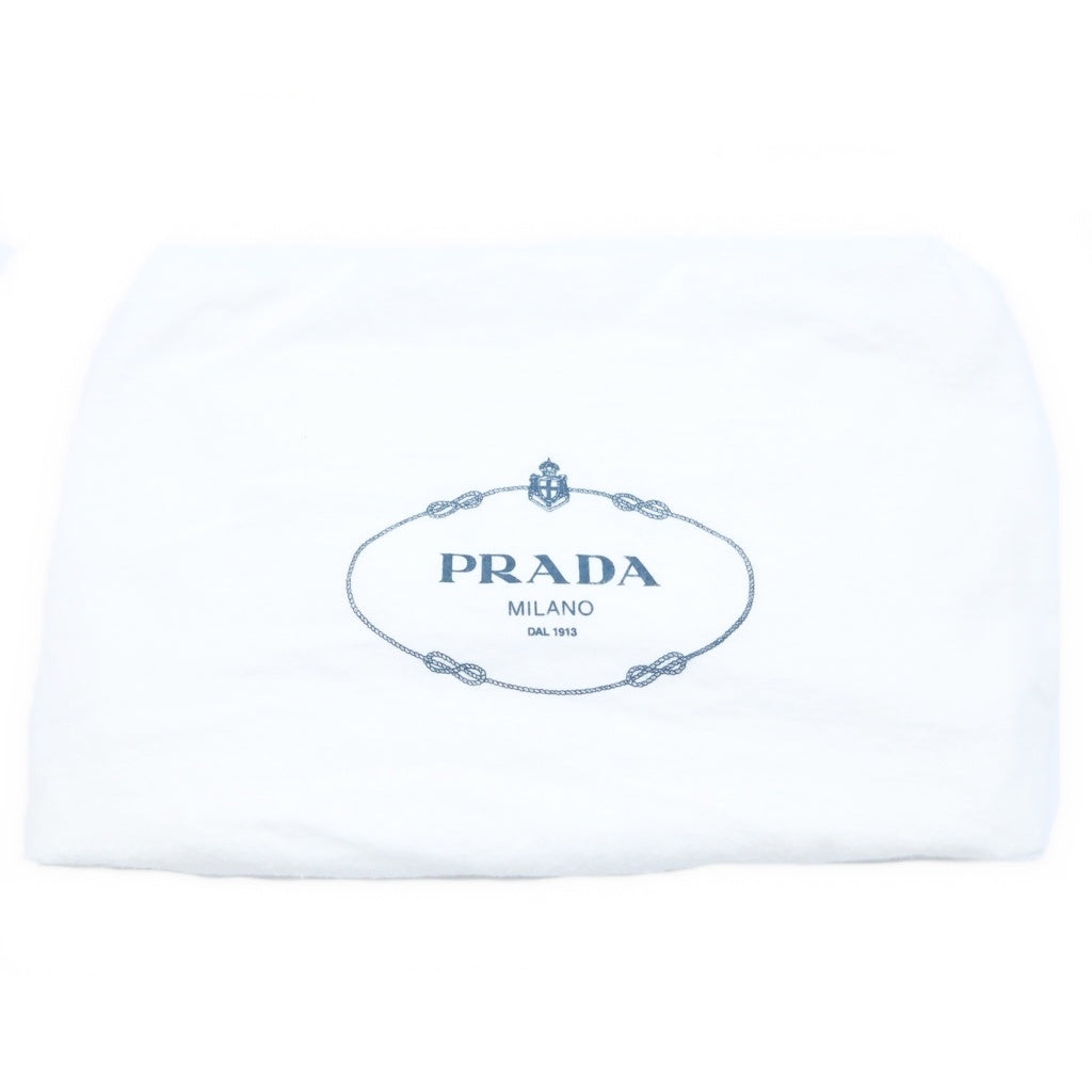 PRADA(プラダ) カナパL トライアングルロゴプレート キャンバス ハンド トートバッグ ブルー ゴールド金具 レディース