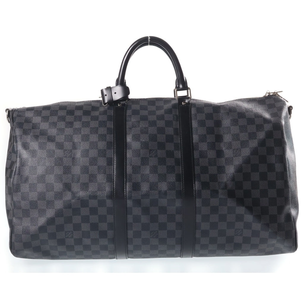 LOUIS VUITTON(ルイヴィトン) ダミエグラフィット キーポルバンドリエール55 ボストンバッグ ハンドバッグ ショルダーバッグ 2WAY ブラック PVC×レザー N41413