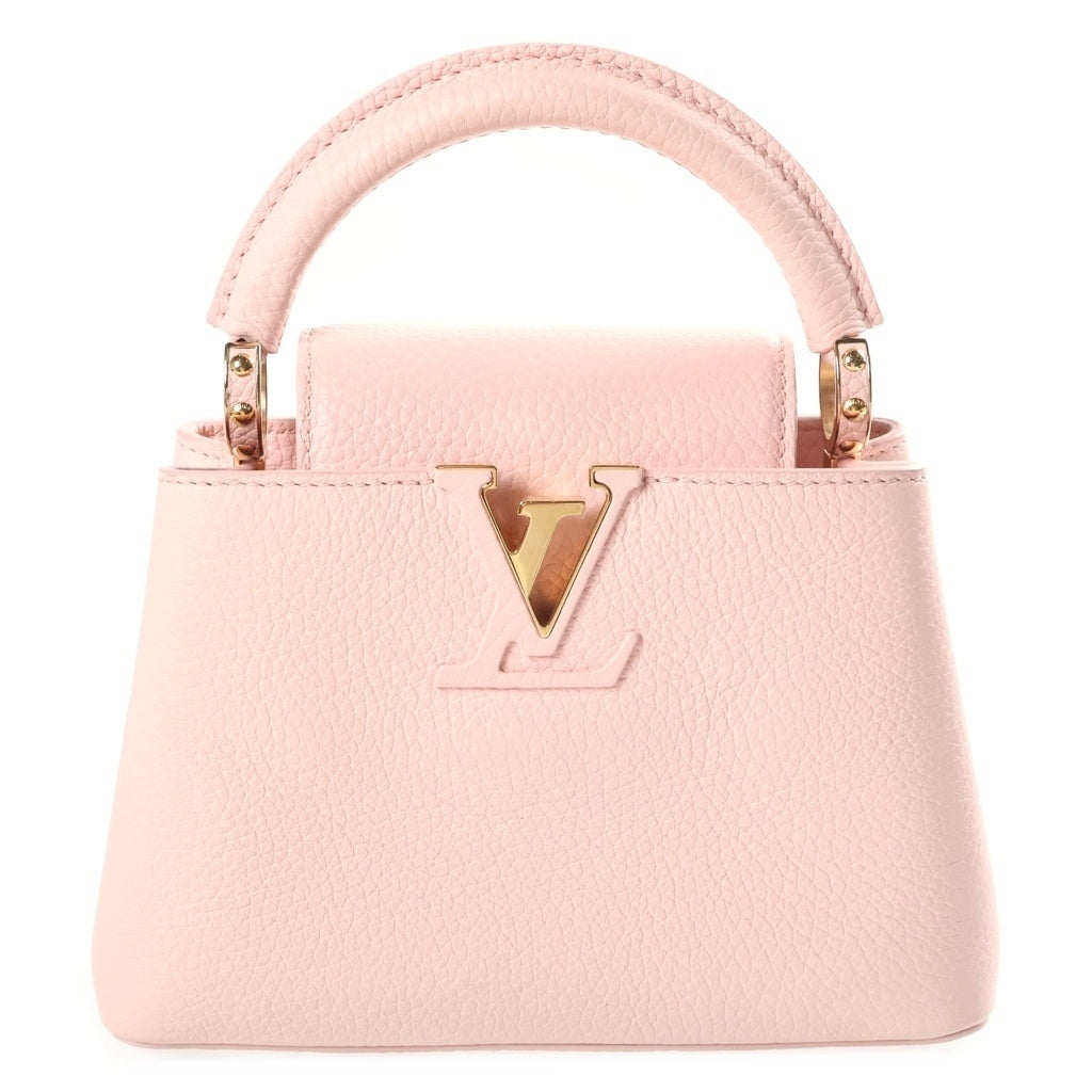 LOUIS VUITTON(ルイヴィトン) ヴィトン パルナセア カプシーヌMINI 2WAYハンドバッグ ショルダーバッグ ピンク レザー M24544 ゴールド金具 レディース