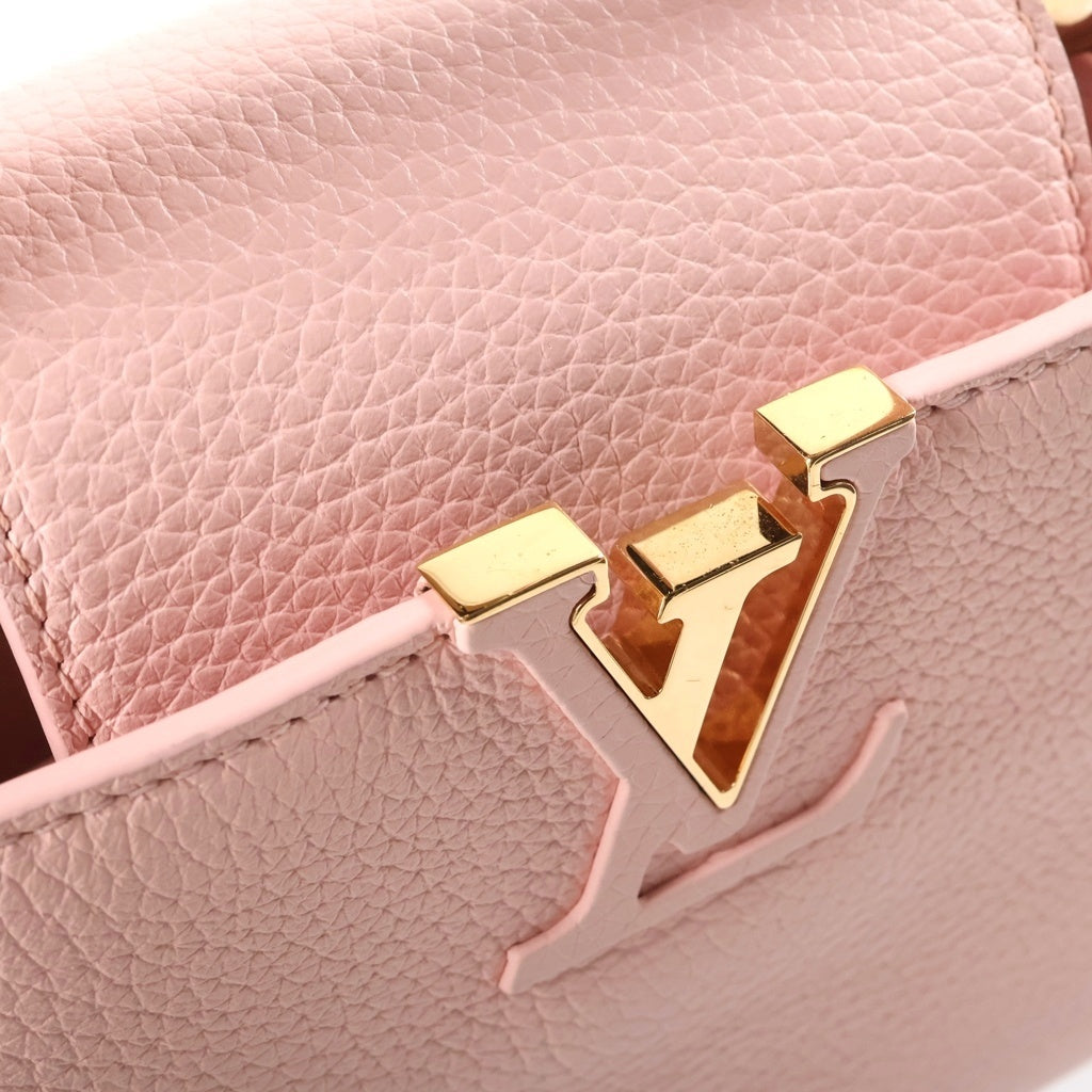 LOUIS VUITTON(ルイヴィトン) ヴィトン パルナセア カプシーヌMINI 2WAYハンドバッグ ショルダーバッグ ピンク レザー M24544 ゴールド金具 レディース
